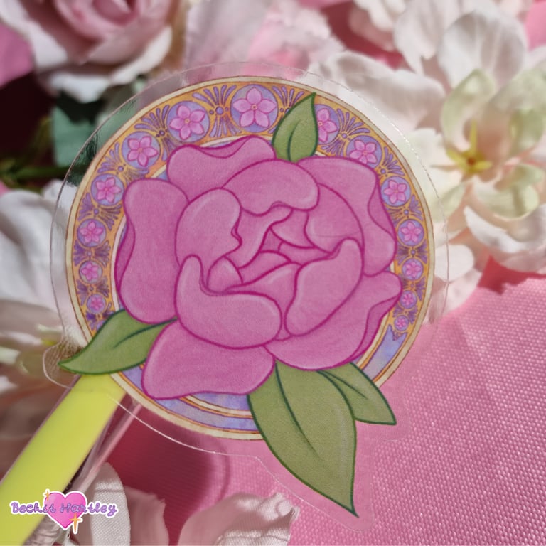 Spring Nouveau  - Die Cut Clear Stickers, Pastel Gifts