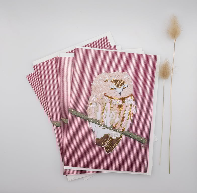 Blank Greeting Card Featuring ‘Northern Saw-Whet Owl’ Artwork