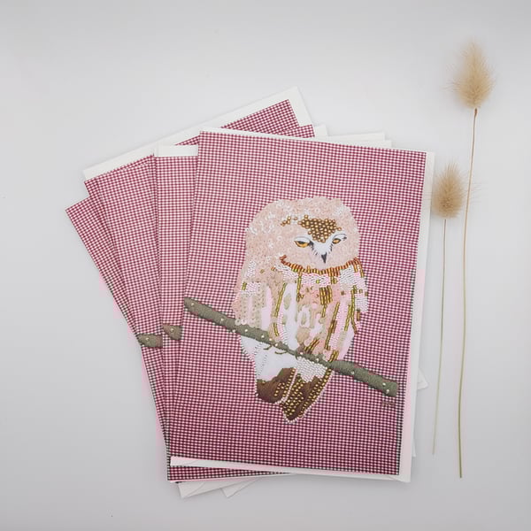 Blank Greeting Card Featuring ‘Northern Saw-Whet Owl’ Artwork