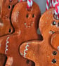 Gingerbread Christmas Ornament – Rustic Tree Decoration, Hand Painted - Image 3
