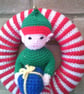 Crocheted Christmas Elf Wreath - Image 2