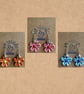 Handmade ceramic flower earrings