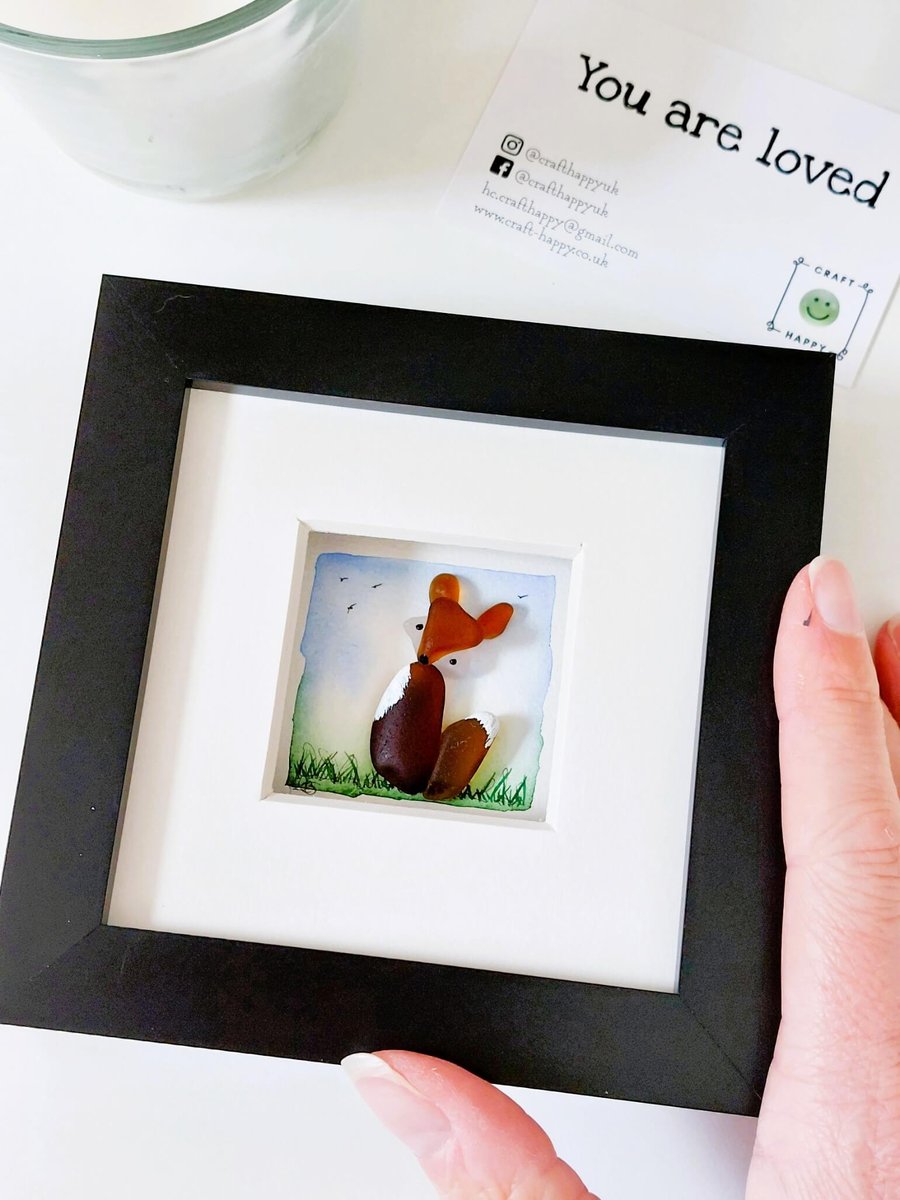Adorable Sea Glass Fox Watercolour - Perfect for Nursery Decor or Desktop Art