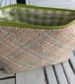 Fabric purse with sashiko embroidery detail  - Image 4