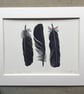 'Crow Feathers ' Linocut Print - Image 3