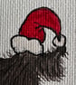 Festive Black Scottie Dog Christmas Decoration  - Image 2