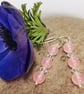 Sterling Silver Rose Quartz and Swarovski Crystal Earrings - Image 4