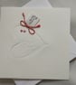  Valentine Card - 14.02 Thinking of You Embossed Heart & Cat with flowers  - Image 5
