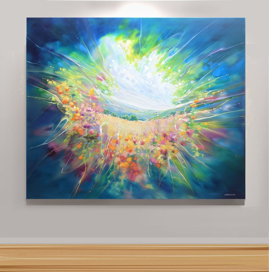 Exuberance, an explosion of a landscape painting showing the joy of summer