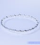 Bracelet sterling silver beaded handmade stretchy stacking dainty - Image 4