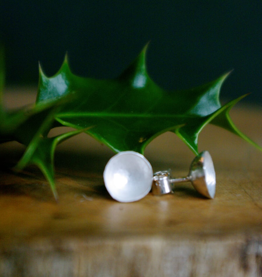 Small Silver Cup Studs