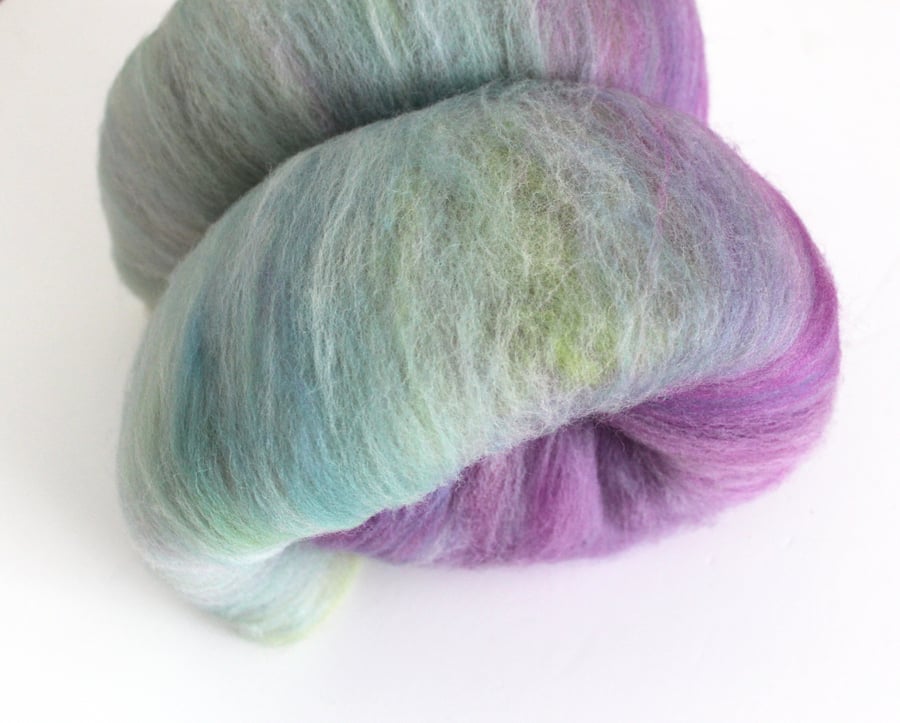 Whitefaced Woodland Hand Dyed Carded Batt 100g WW2