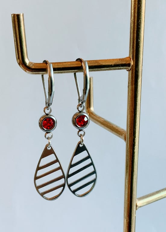 Stainless Steel Teardrop Earrings