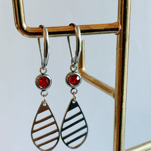 Stainless Steel Teardrop Earrings