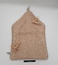Peg bag, clip on in beige pattern fabric.   - Image 3