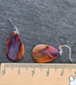 Flame painted copper teardrop earrings - Image 4