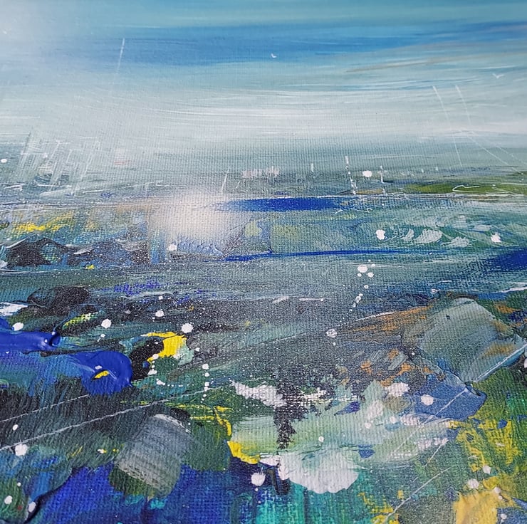 Original Abstract Into The Welsh valley Paintin... - Folksy