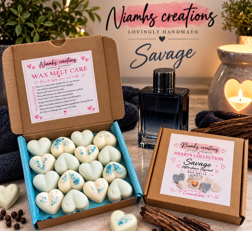 Savage Aftershave Inspired Wax Melts: Bold Masculine Scent, Vegan, Cruelty-Free,