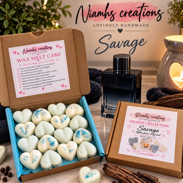Savage Aftershave Inspired Wax Melts: Bold Masculine Scent, Vegan, Cruelty-Free,