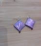 Purple beaded earrings