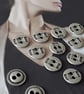 1 2" 12.5mm 20L Antique Silver designer Buttons - Image 1