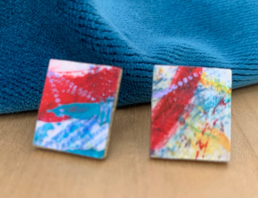 Stainless steel post earrings 