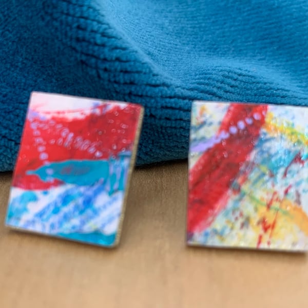 Stainless steel post earrings 