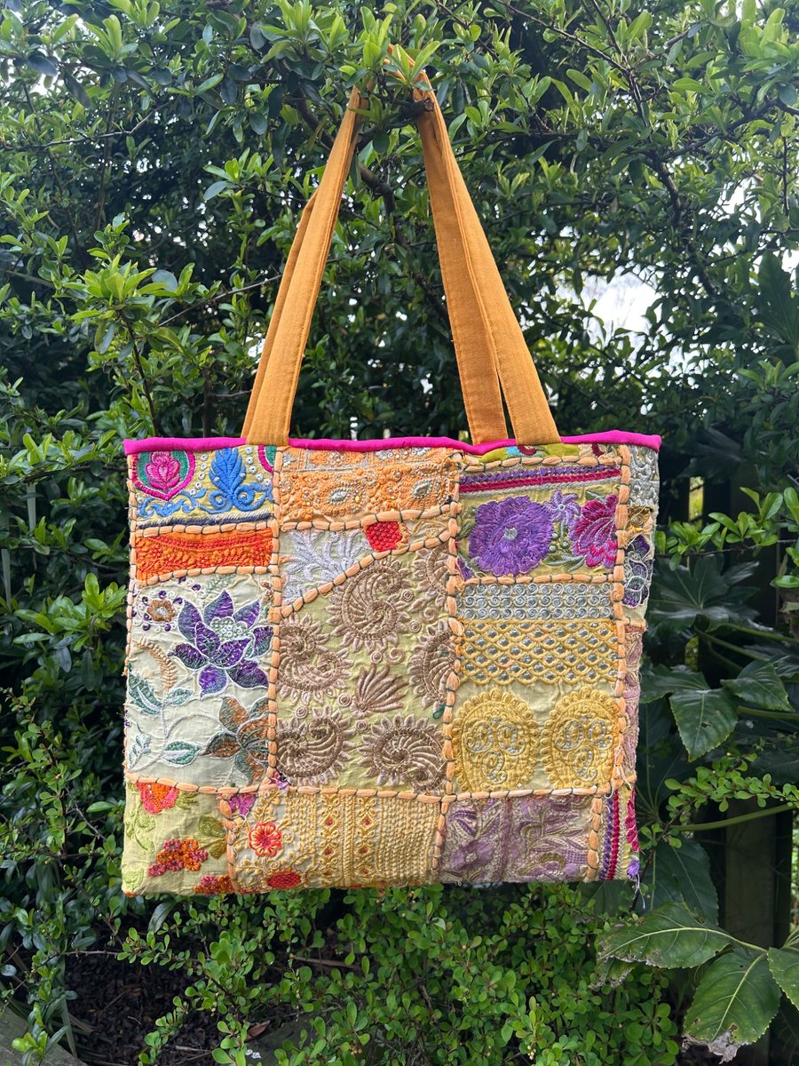 Indian fabric tote bag 