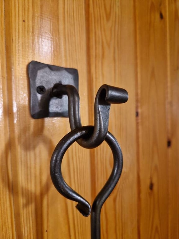 Wall Hanger Wrought Iron Blacksmith made Wall Curtain Tie Back Interior Ceiling 