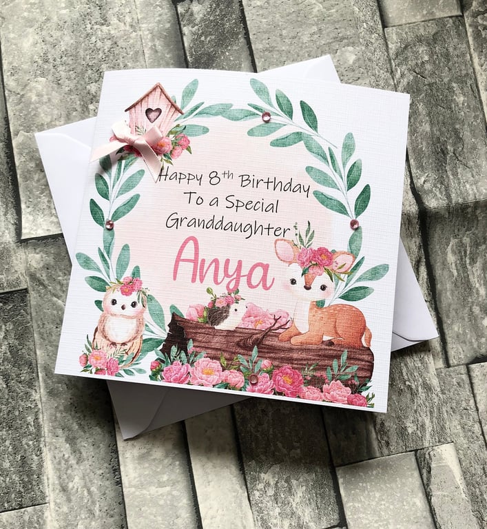 Girls Birthday Card for daughter, Granddaughter, Niece,Cousin, Friend, Sister