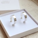 Measure hoops, Measure earrings, engraved earrings