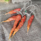Traditional Christmas Carrots Ornaments, Rustic Christmas Tree Decoration