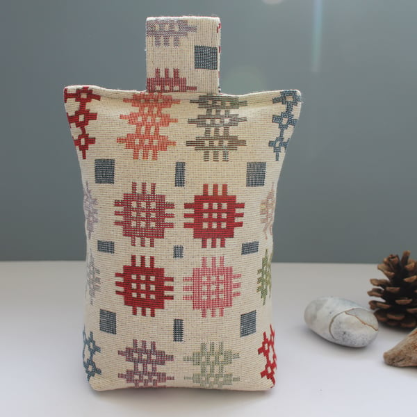 Welsh blanket tapestry door stop. Welsh new home gift. Cartref Newydd.