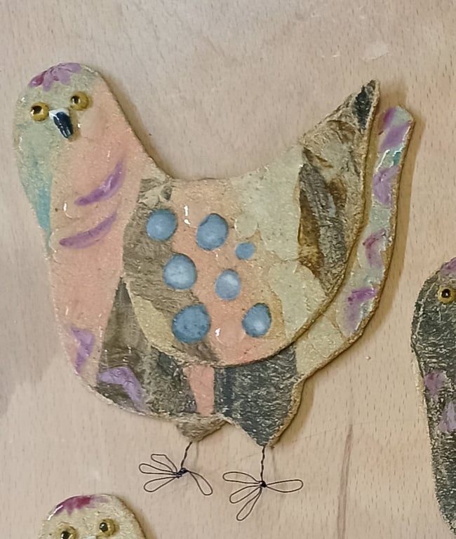 Blue - Ceramic pigeon hanging decoration