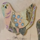 Blue - Ceramic pigeon hanging decoration