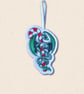 Candy Cane Dragon Christmas Tree Decoration - Festive Ornament