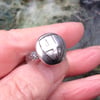 Mudlark button ring - London