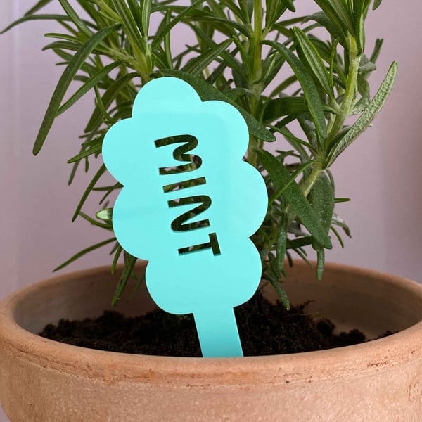 Mint herb marker, plant lover gifts for gardeners, unique gifts for plant lover
