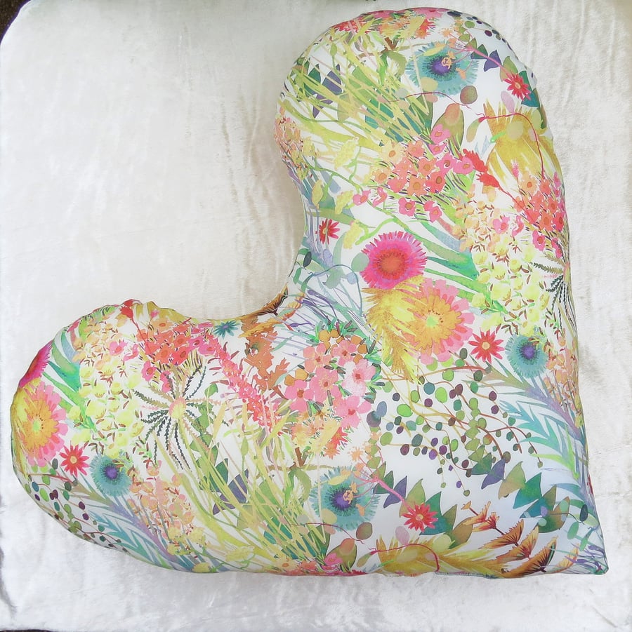 Large mastectomy pilllow.  Cardiac pillow.  Made from Liberty Lawn.