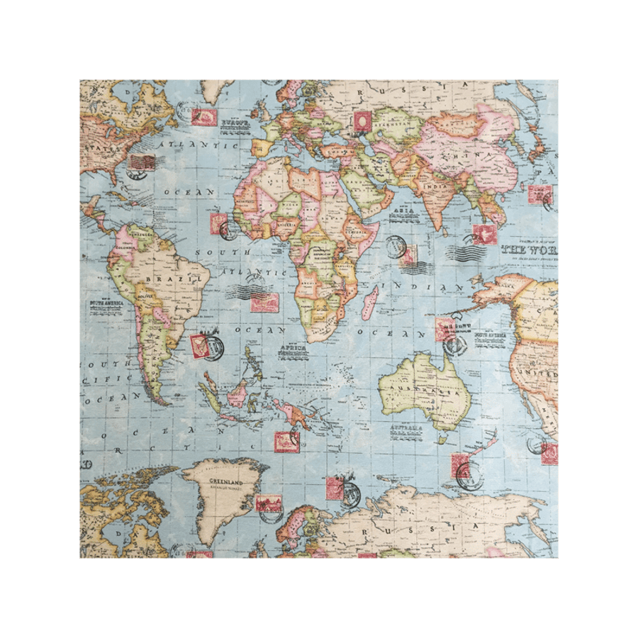 World Map Tablecloth 200  x 135cm