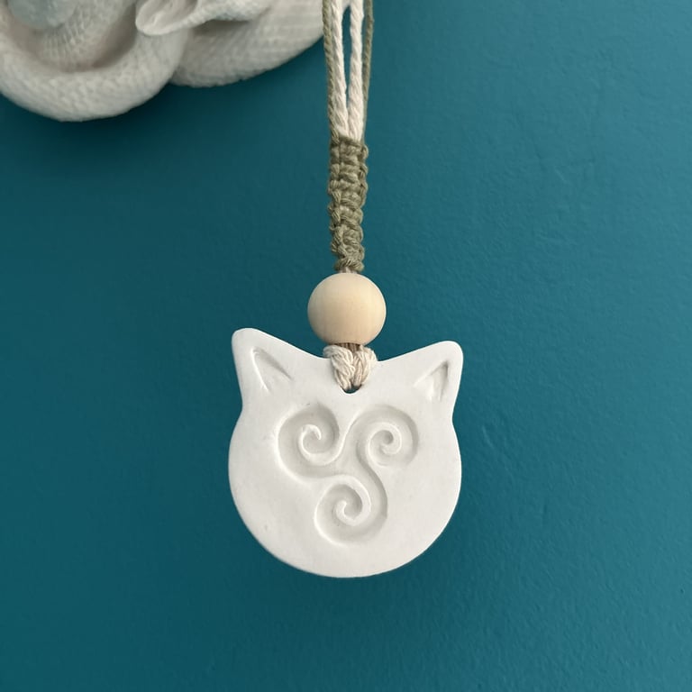 Celtic Clay Triskelion Talisman –  Essential Oil Diffuser - Car or Home