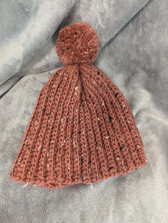 Crochet Beanie- Brown