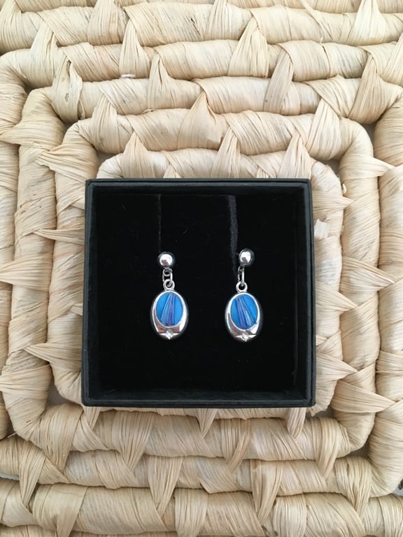 Dainty Oval Drop Earrings