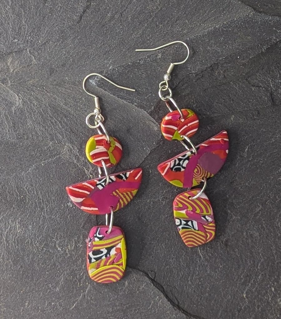 Long statement earrings 