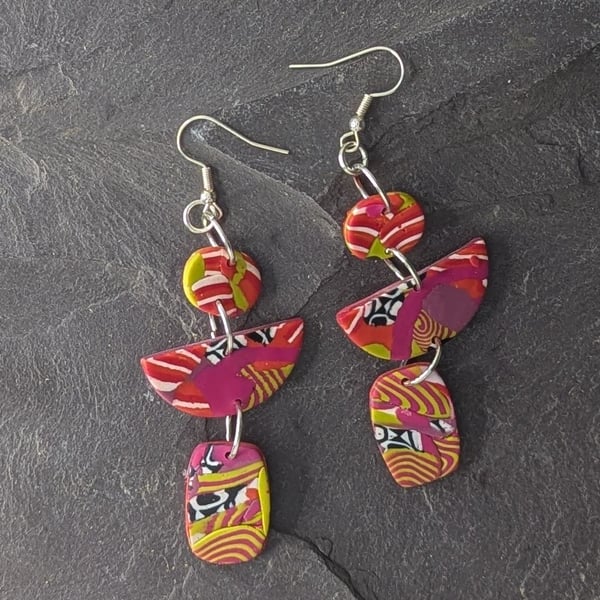 Long statement earrings 