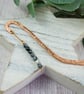 Bookmark, Forged and Stamped Copper, Snowflake Jasper and Agate - Image 6