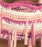 Bespoke Crochet Shoulder Bag — Pink & White Handmade in the UK - Image 2