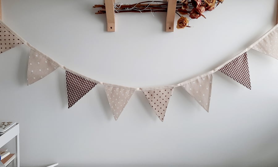 Handmade fabric bunting, perfect for a child's room, bedroom