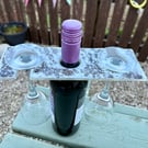 Fused glass wine caddy -2