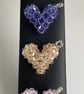 Handbag Charm, Golden Crystal Puffed Heart, with a Chainmaille Chain and Keyring - Image 9